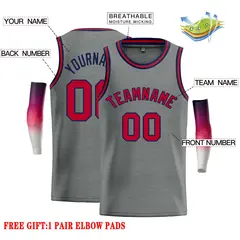 Dark Gray Maroon-Navy Classic Casual Basketball Jersey 2
