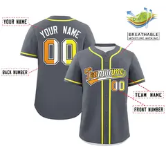 Dark Gray Maverique Pride Month Baseball Jersey 2
