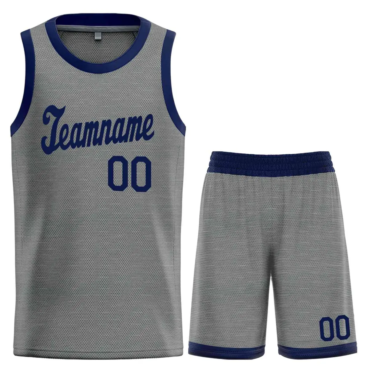 Dark Gray Navy Classic Basketball Uniform Jersey