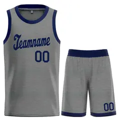Dark Gray Navy Classic Basketball Uniform Jersey