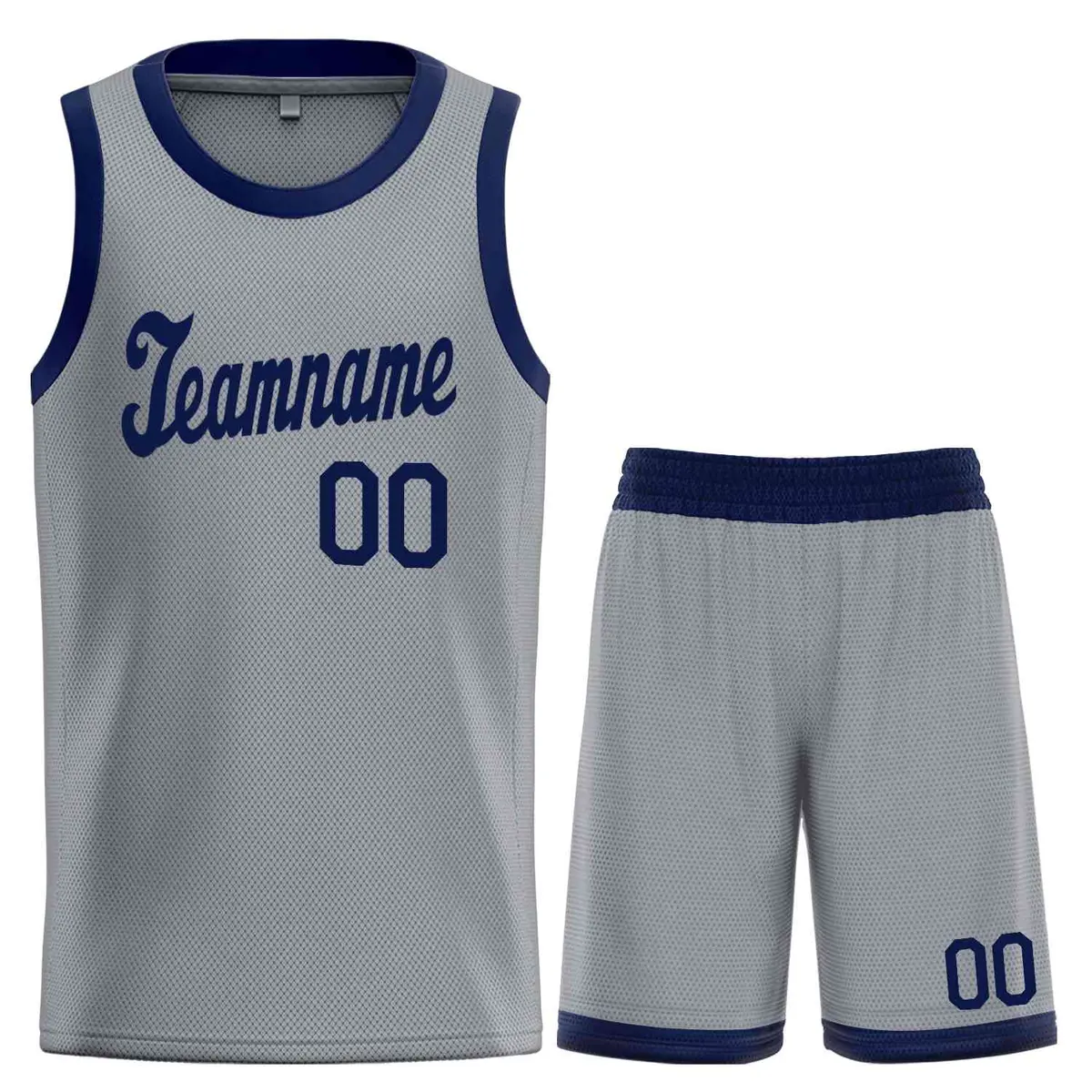 Dark Gray Navy Classic Basketball Uniform Jersey