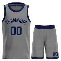 Dark Gray Navy Classic Bull Sets Basketball Jersey