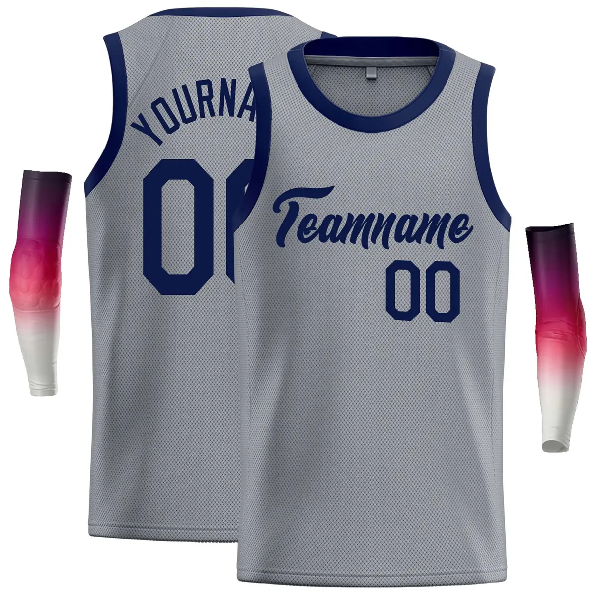 Dark Gray Navy Classic Casual Basketball Jersey