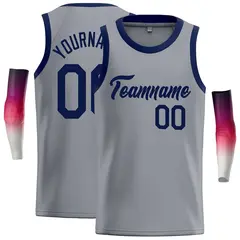 Dark Gray Navy Classic Casual Basketball Jersey