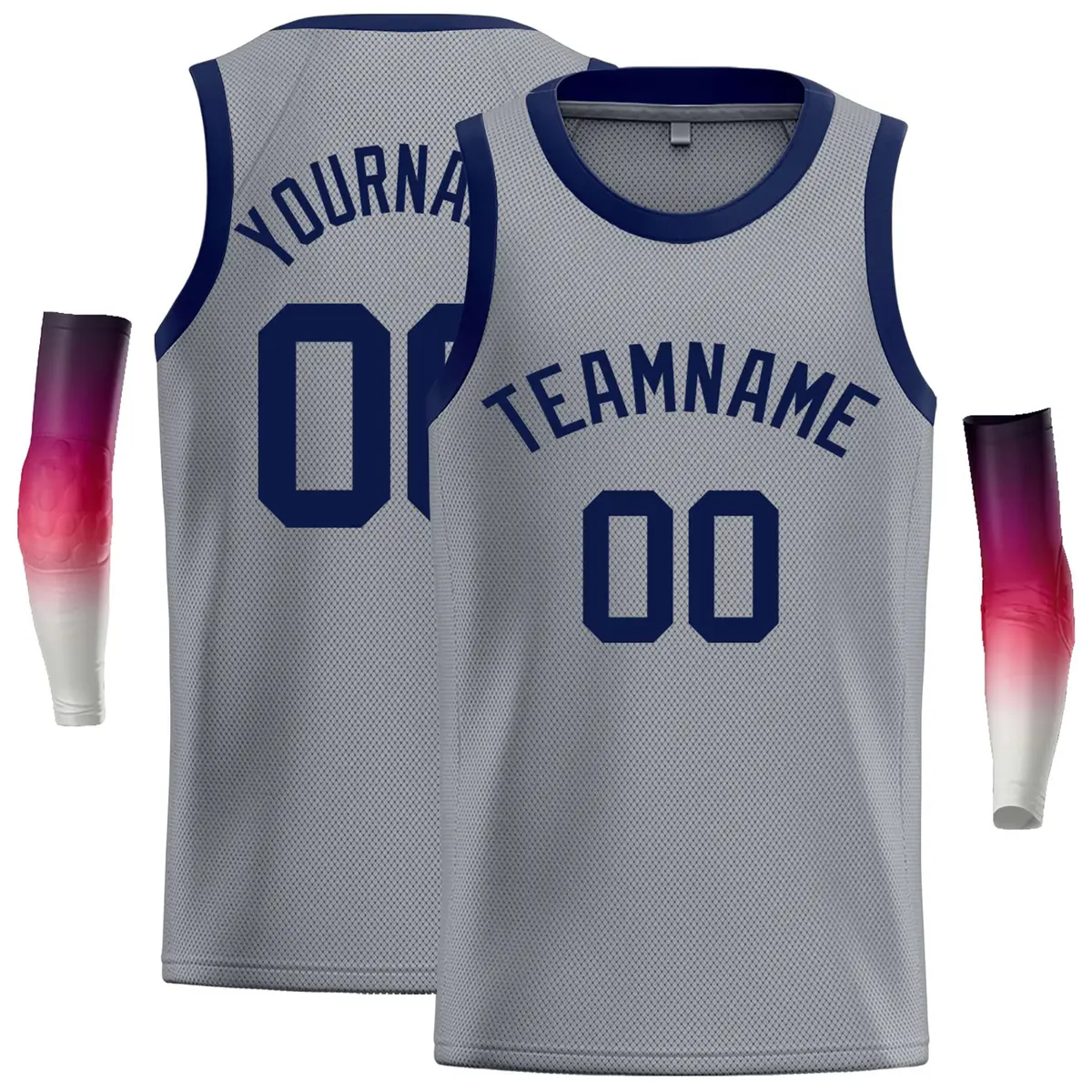 Dark Gray Navy Classic Casual Basketball Jersey