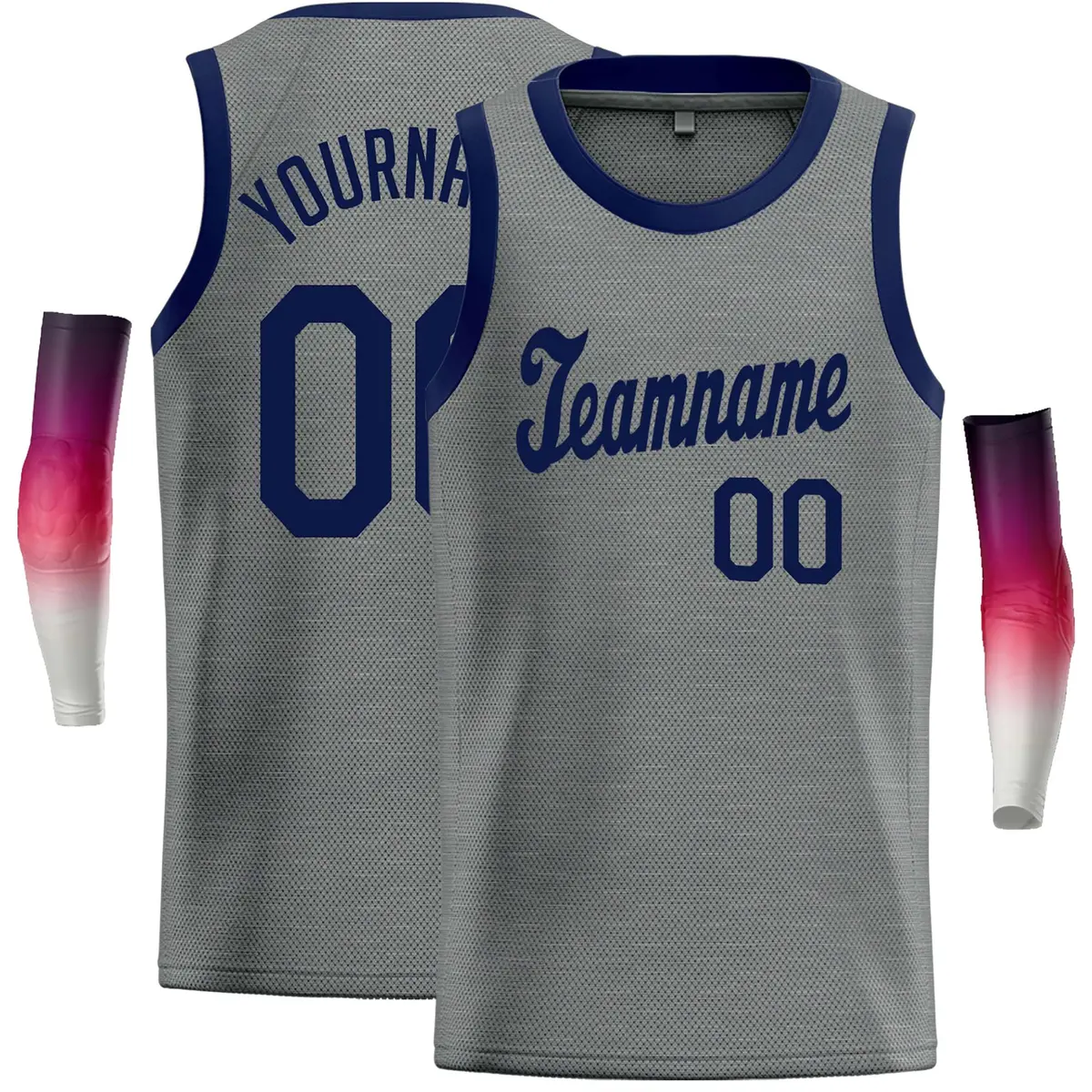 Dark Gray Navy Classic Casual Basketball Jersey