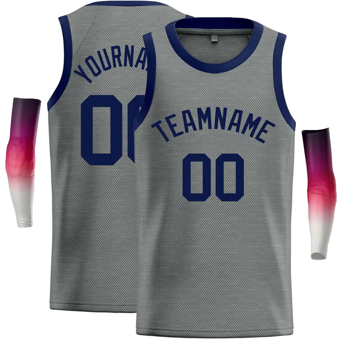 Dark Gray Navy Classic Casual Basketball Jersey