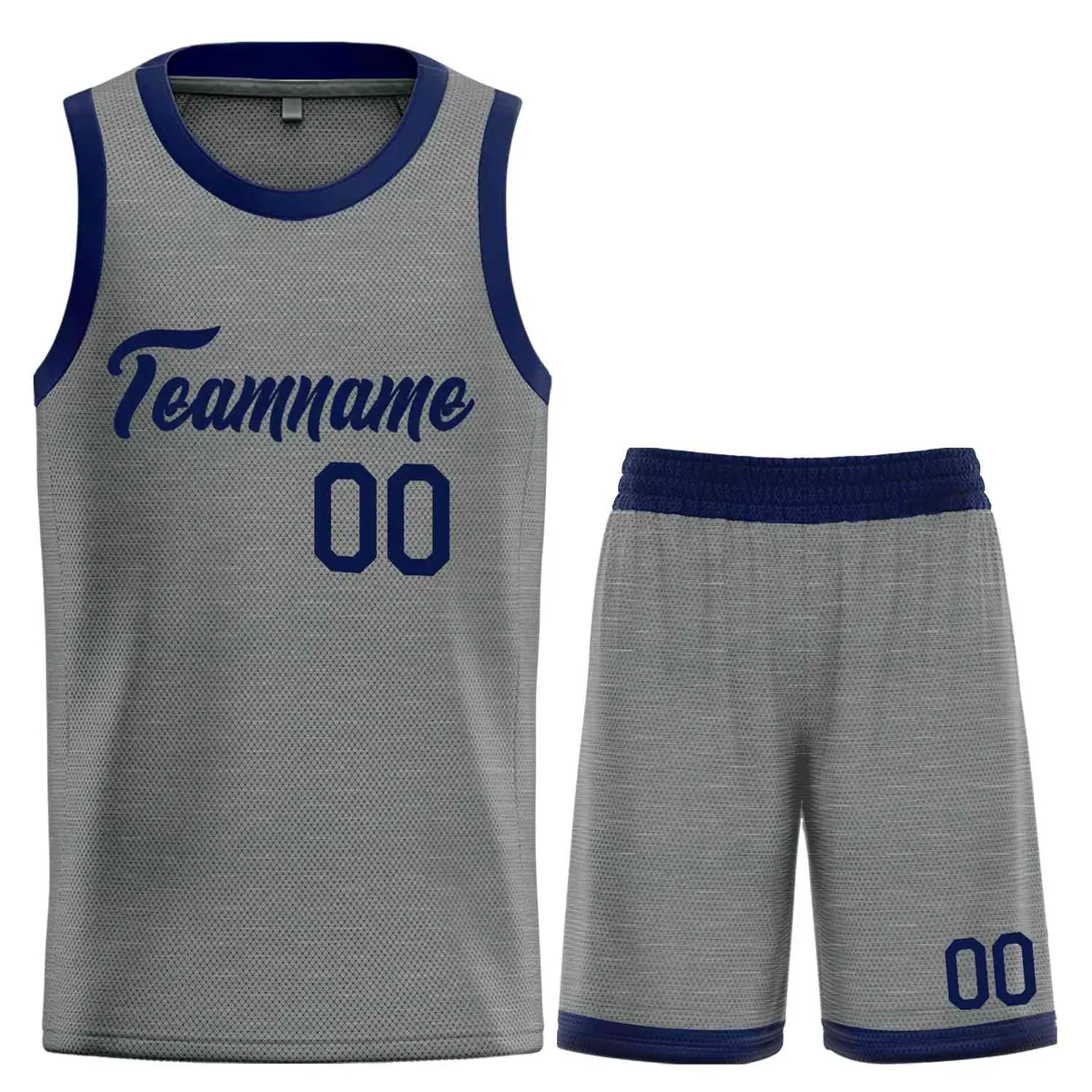 Dark Gray Navy Heal Basketball Jersey Uniform Set