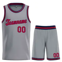 Dark Gray Navy-Maroon Classic Sets Basketball Uniform Jersey