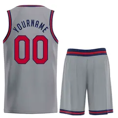 Dark Gray Navy-Maroon Classic Sets Basketball Uniform Jersey 2