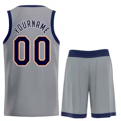 Dark Gray Navy-Orange Classic Basketball Uniform Jersey 2