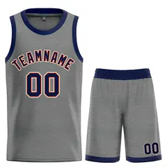Dark Gray Navy-Orange Classic Bull Sets Basketball Jersey