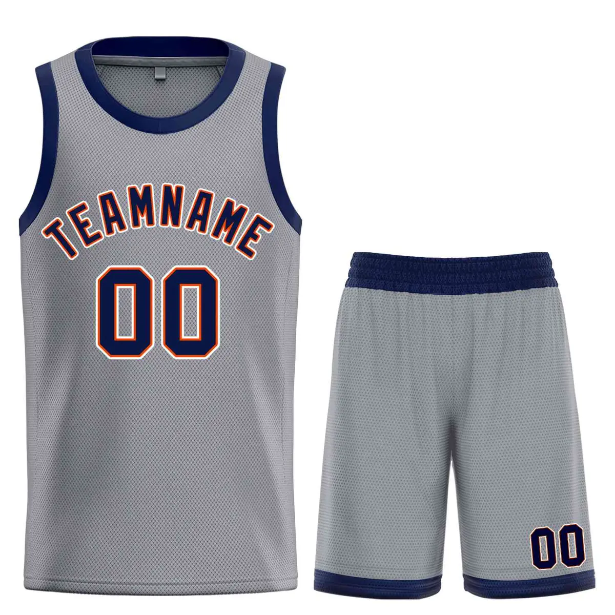 Dark Gray Navy-Orange Classic Bull Sets Basketball Jersey