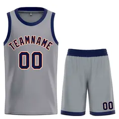 Dark Gray Navy-Orange Classic Bull Sets Basketball Jersey
