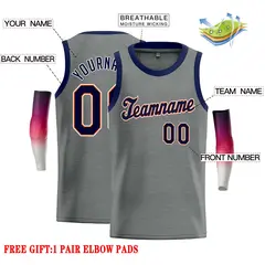 Dark Gray Navy-Orange Classic Casual Basketball Jersey 2