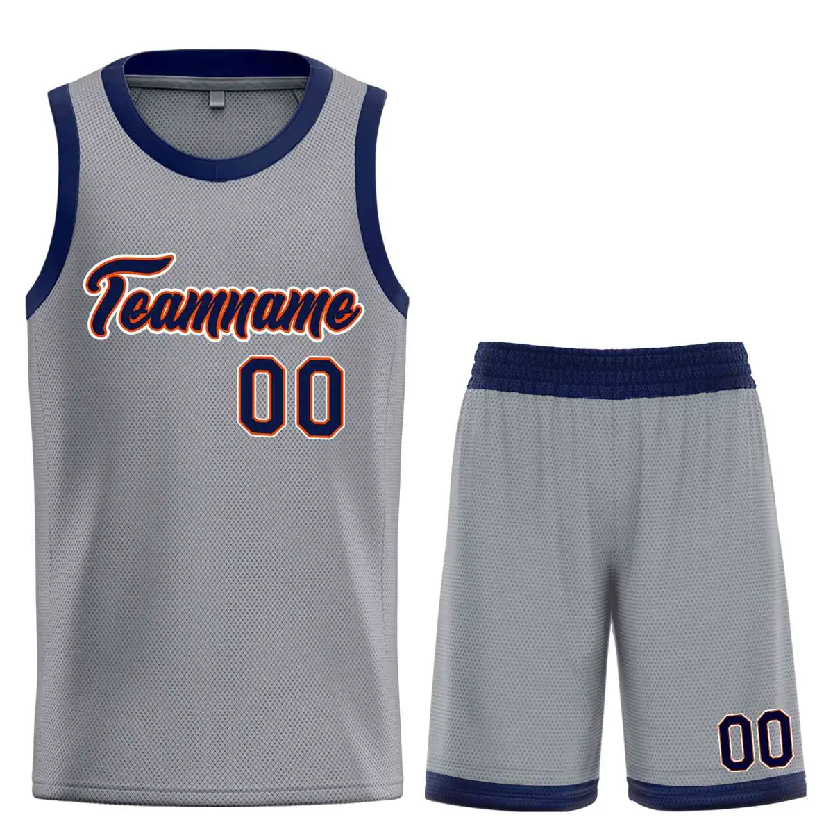 Dark Gray Navy-Orange Heal Basketball Jersey Uniform Set