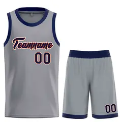 Dark Gray Navy-Orange Heal Basketball Jersey Uniform Set