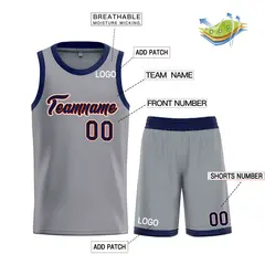Dark Gray Navy-Orange Heal Basketball Jersey Uniform Set 3
