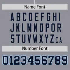 Dark Gray Navy Phonetic Rhythm Authentic Baseball Jersey 4