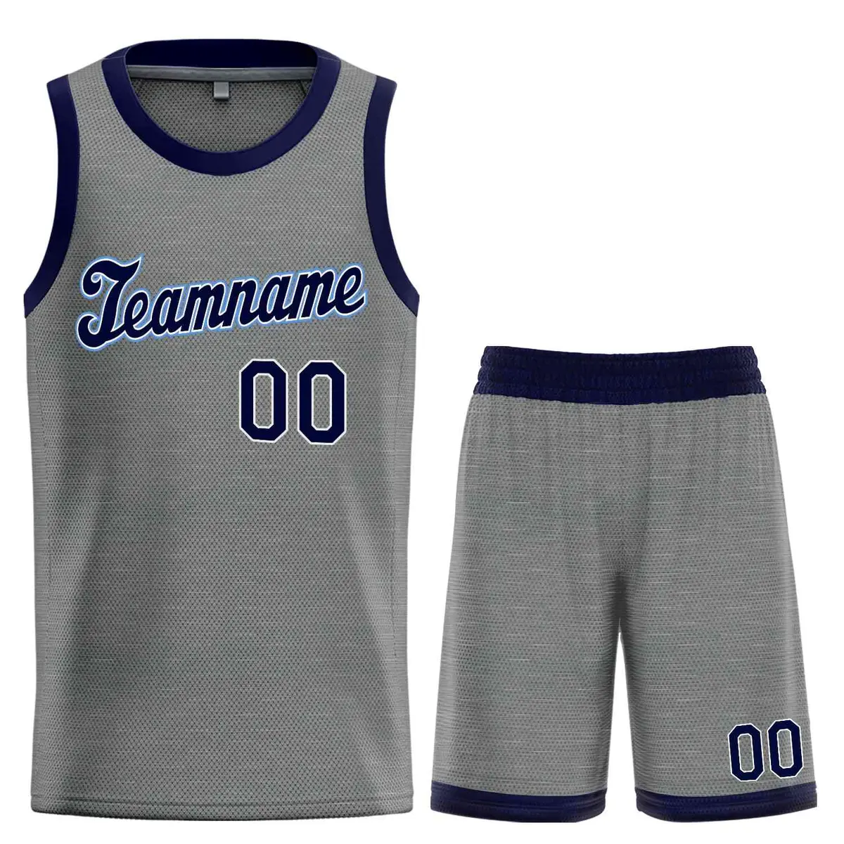 Dark Gray Navy-White Classic Basketball Uniform Jersey