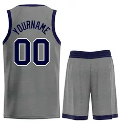 Dark Gray Navy-White Classic Bull Sets Basketball Jersey 2