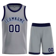 Dark Gray Navy-White Classic Bull Sets Basketball Jersey