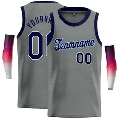 Dark Gray Navy-White Classic Casual Basketball Jersey