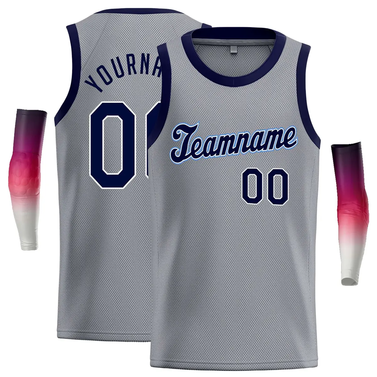 Dark Gray Navy-White Classic Casual Basketball Jersey