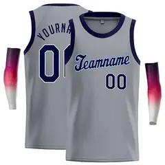 Dark Gray Navy-White Classic Casual Basketball Jersey 1