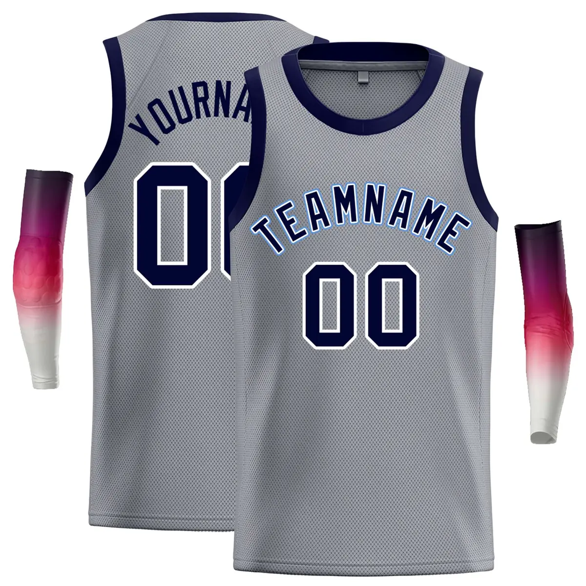 Dark Gray Navy-White Classic Casual Basketball Jersey