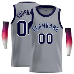 Dark Gray Navy-White Classic Casual Basketball Jersey
