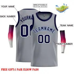 Dark Gray Navy-White Classic Casual Basketball Jersey 2