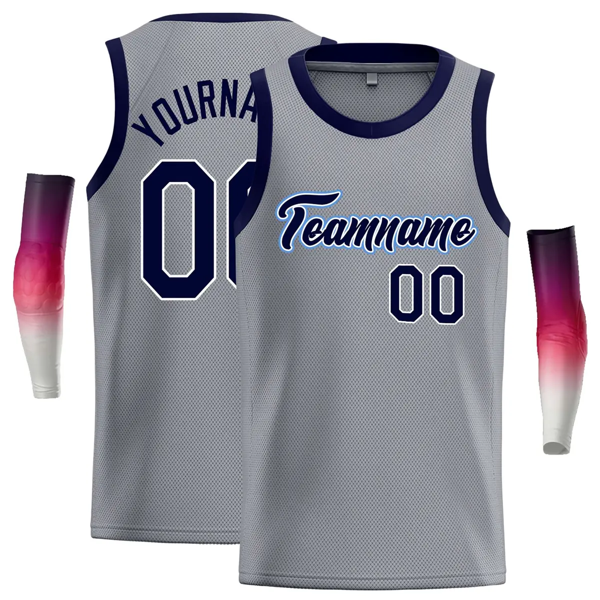 Dark Gray Navy-White Classic Casual Basketball Jersey