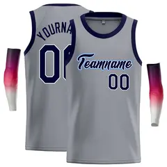 Dark Gray Navy-White Classic Casual Basketball Jersey