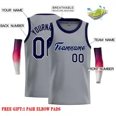 Dark Gray Navy-White Classic Casual Basketball Jersey 2