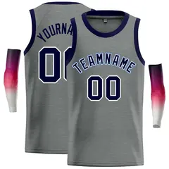 Dark Gray Navy-White Classic Casual Basketball Jersey