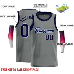 Dark Gray Navy-White Classic Casual Basketball Jersey 2