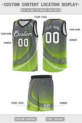 Dark Gray Neon Green Galaxy Graffiti Pattern Basketball Jersey 2