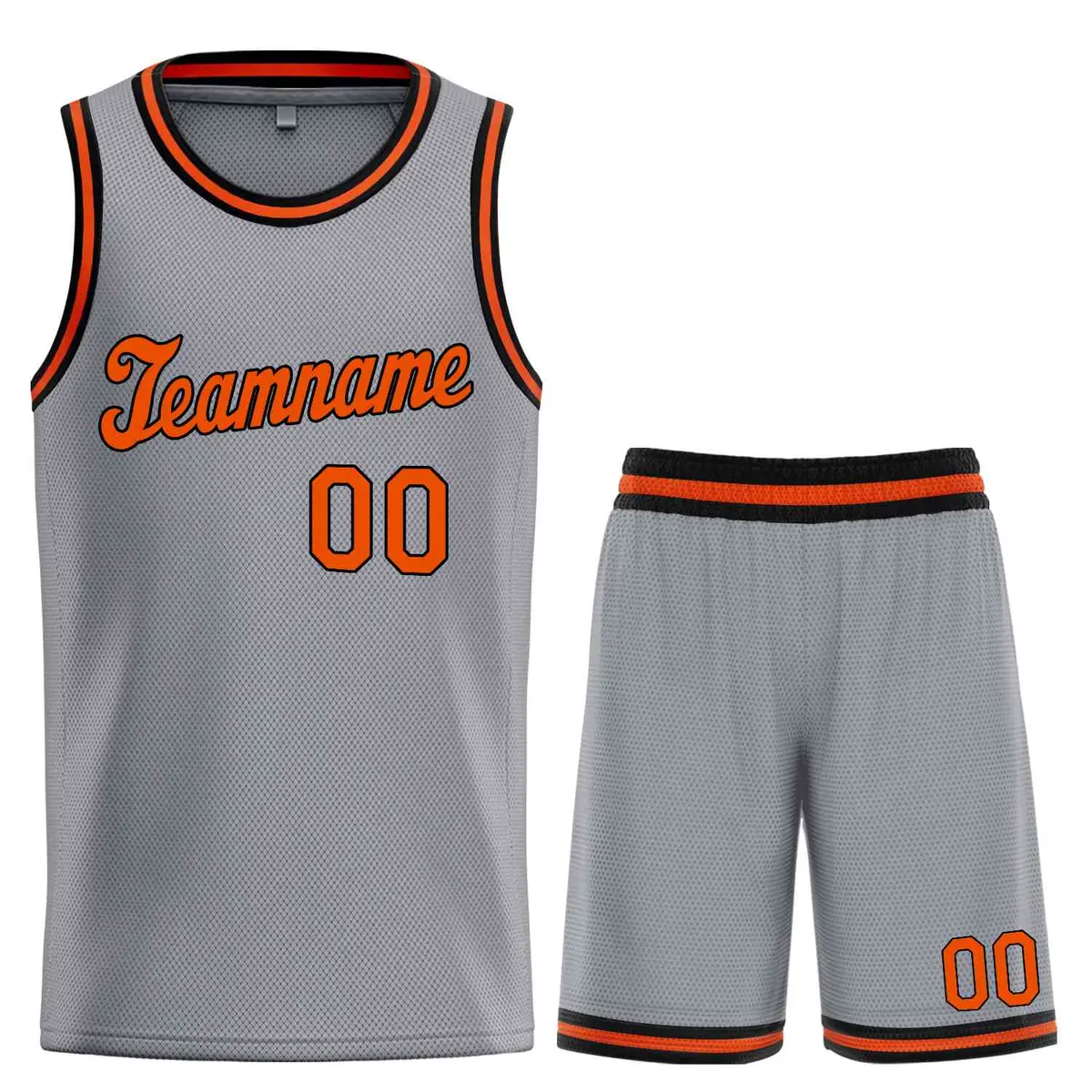 Dark Gray Orange-Black Classic Basketball Uniform Jersey