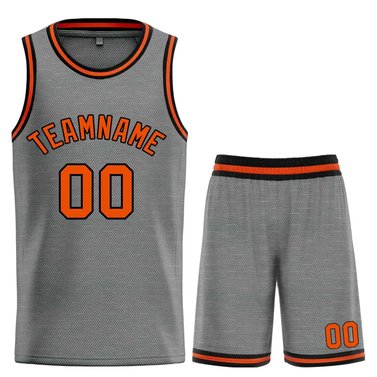 Dark Gray Orange-Black Classic Bull Sets Basketball Jersey