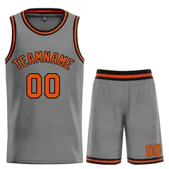 Dark Gray Orange-Black Classic Bull Sets Basketball Jersey 1