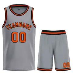Dark Gray Orange-Black Classic Bull Sets Basketball Jersey