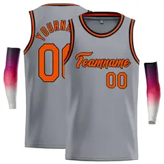 Dark Gray Orange-Black Classic Casual Basketball Jersey