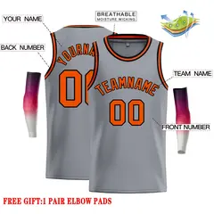 Dark Gray Orange-Black Classic Casual Basketball Jersey 2