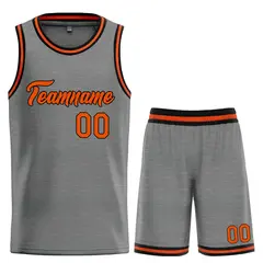Dark Gray Orange-Black Heal Basketball Jersey Uniform Set