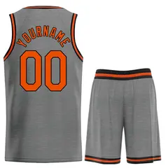 Dark Gray Orange-Black Heal Basketball Jersey Uniform Set 2