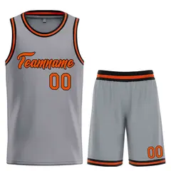 Dark Gray Orange-Black Heal Basketball Jersey Uniform Set 1