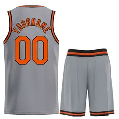 Dark Gray Orange-Black Heal Basketball Jersey Uniform Set 2