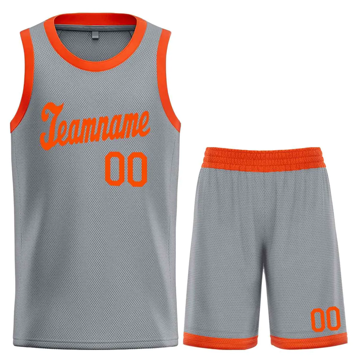 Dark Gray Orange Classic Basketball Uniform Jersey