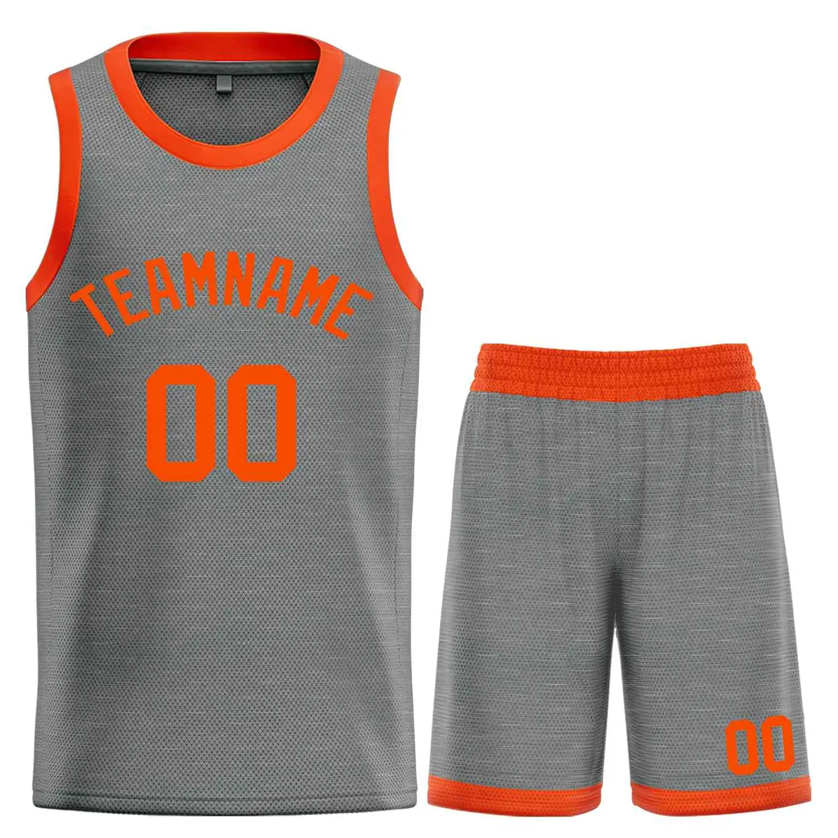 Dark Gray Orange Classic Bull Sets Basketball Jersey